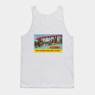 Greetings from Carbondale Illinois - Vintage Large Letter Postcard Tank Top